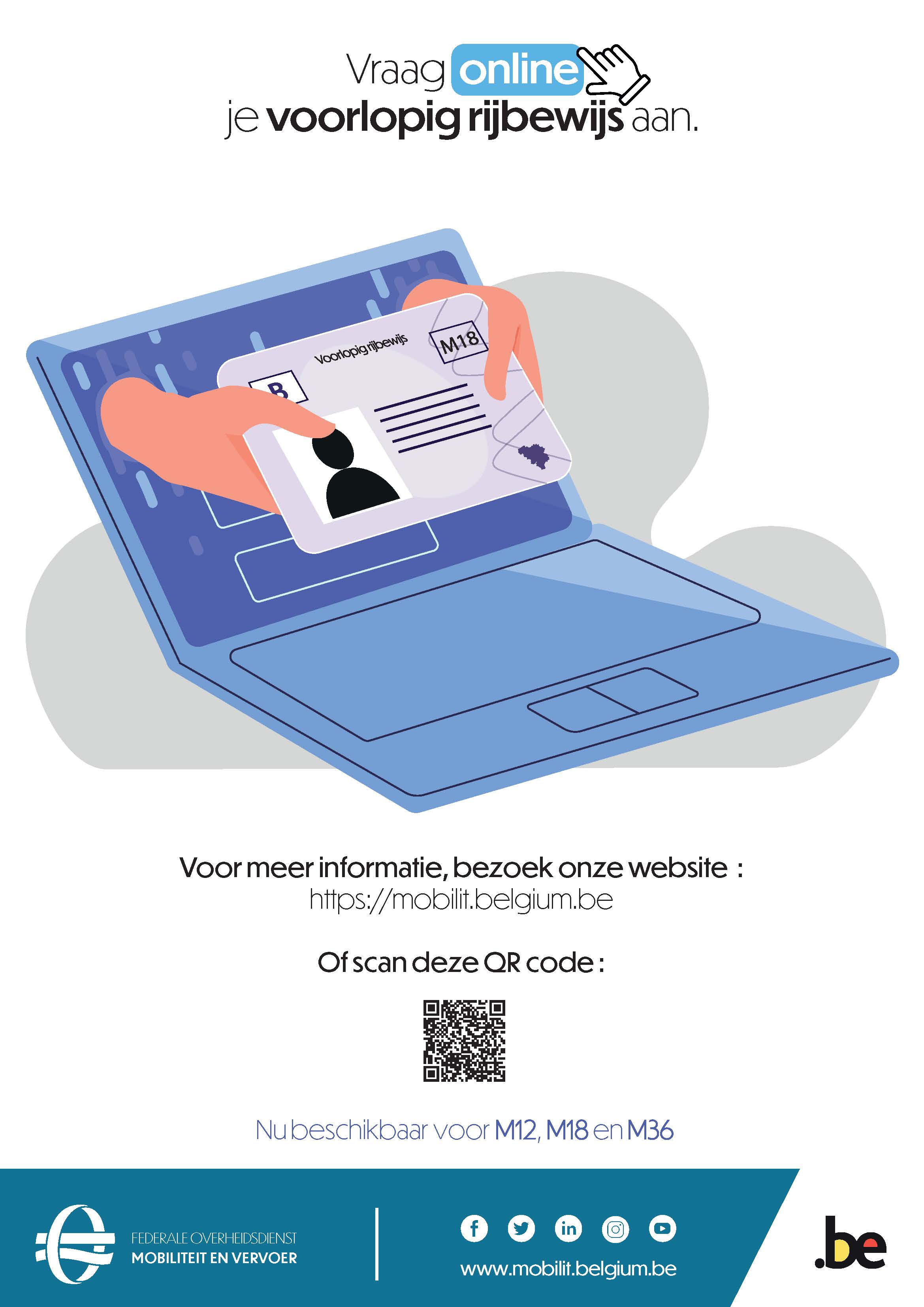 affiche voorlopig rijbewijs aanvragen