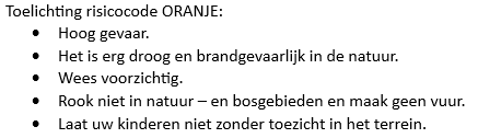 praktische verklaring van code oranje