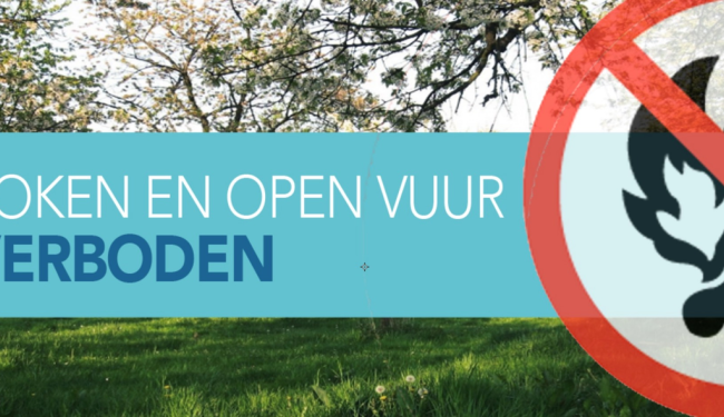 roken en open vuur verboden