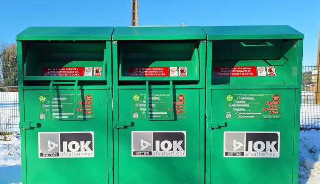 Groene textielcontainers