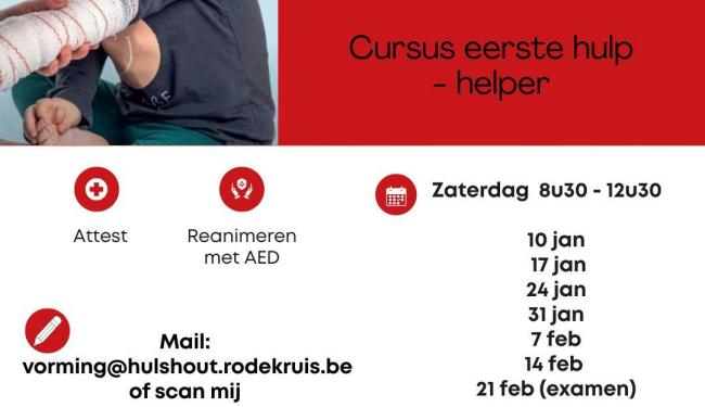 Kom een Gratis cursus volgen © rode kruis