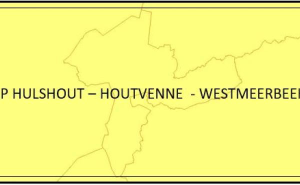 gele kaart grenzen Hulshout
